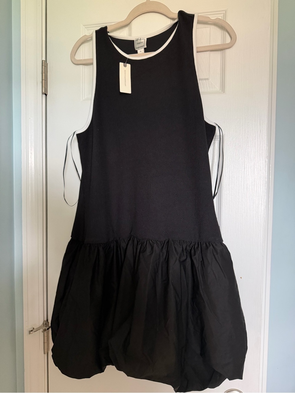 Maeve Black Sleeveless Balloon-Hem Mini Dress - Picture 5 of 6